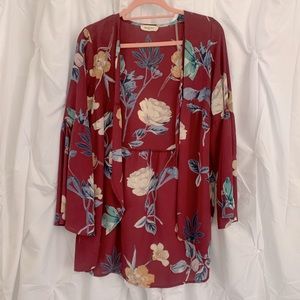 Chiffon cardigan style layering top!